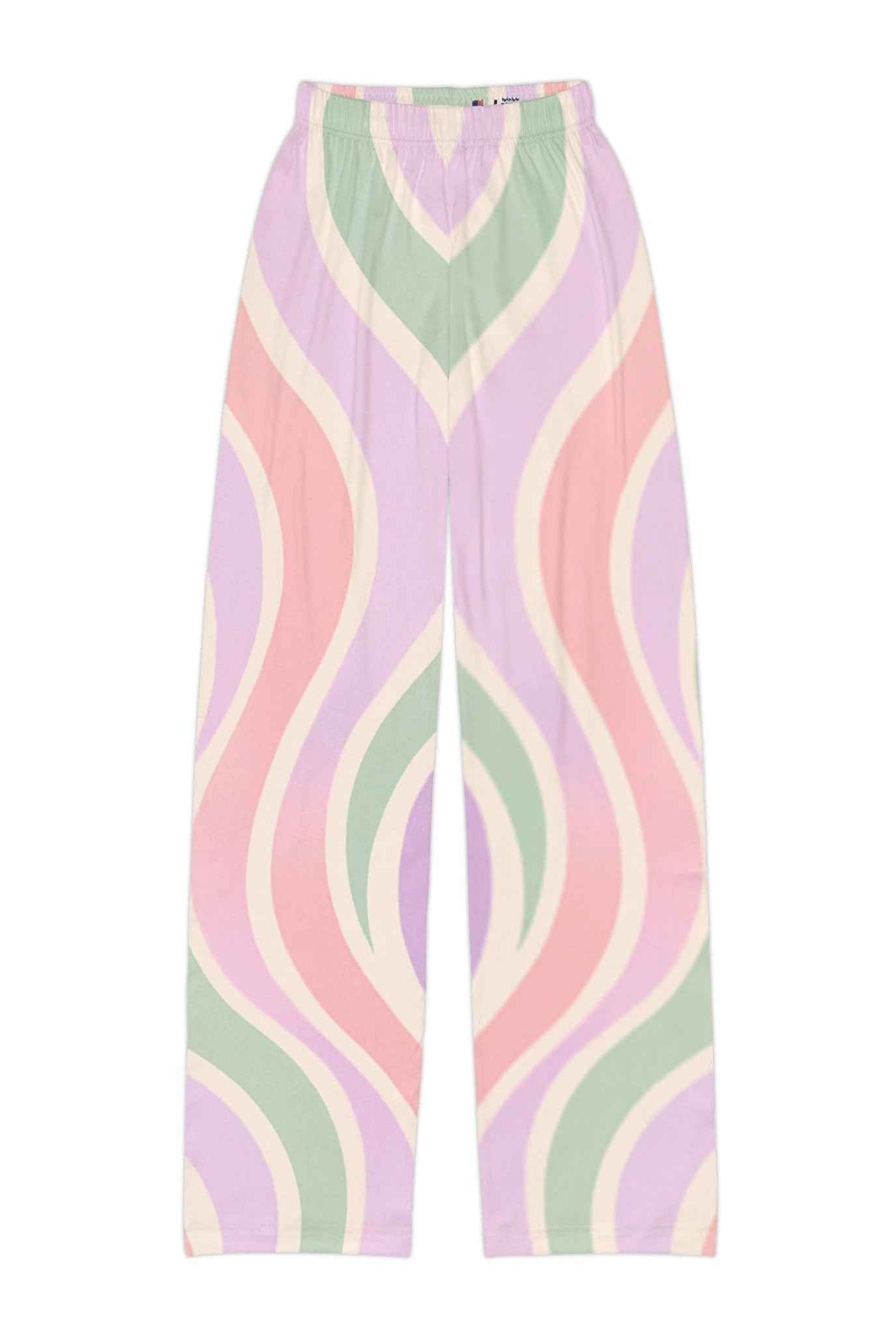 Copacabana Print Kids Pajama Pants - Pastel Fantasy