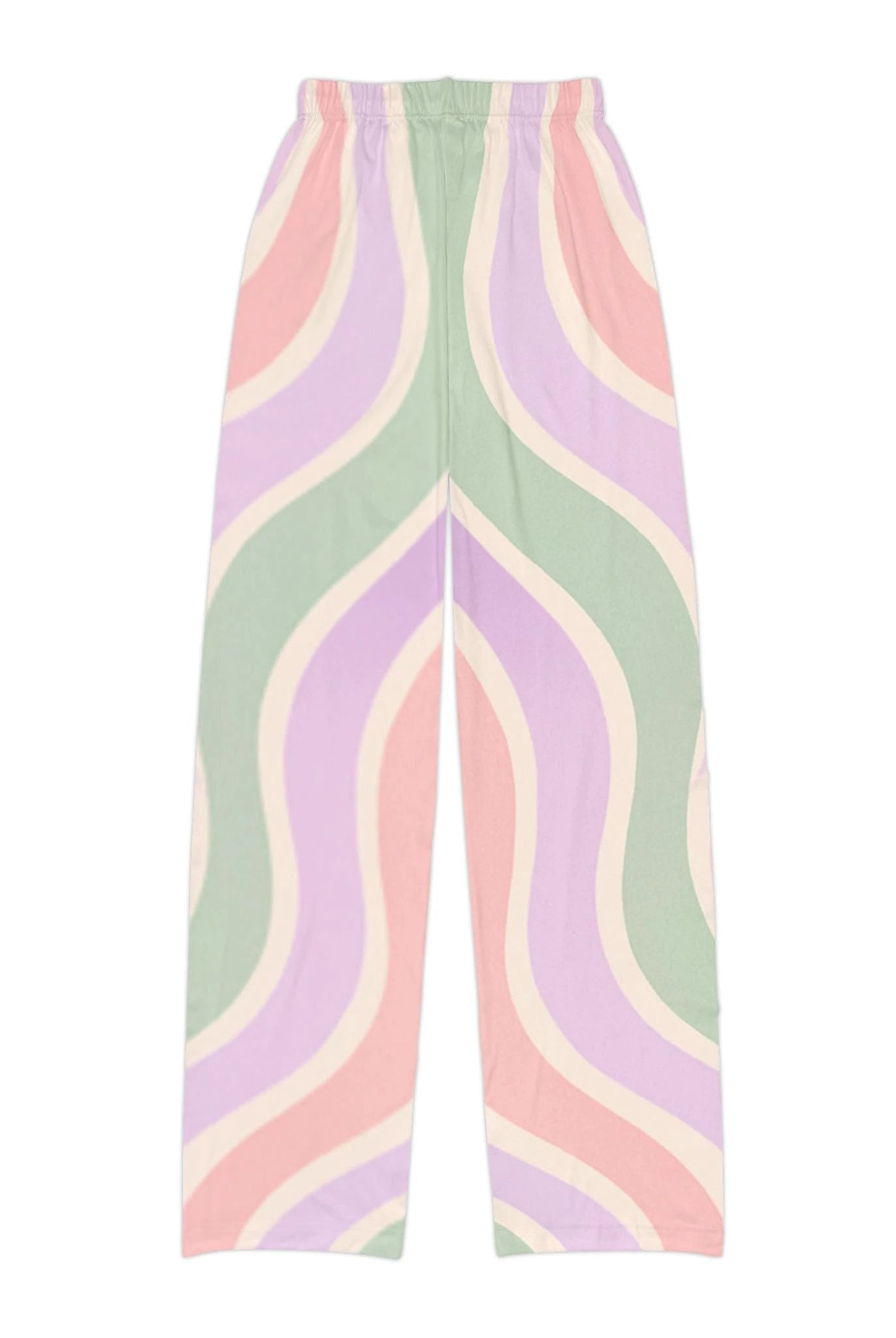 Copacabana print kids pajama pants - Pastel fantasy by Printify