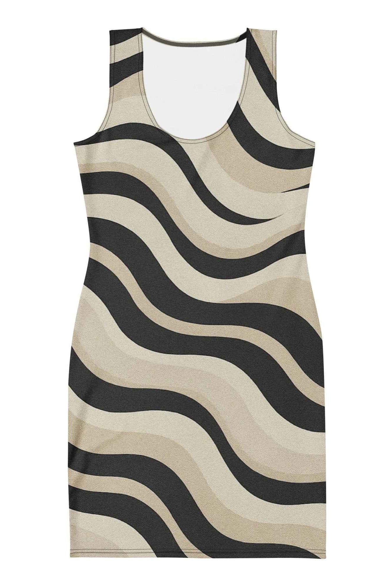 Copacabana Print Bodycon Dress - Sand