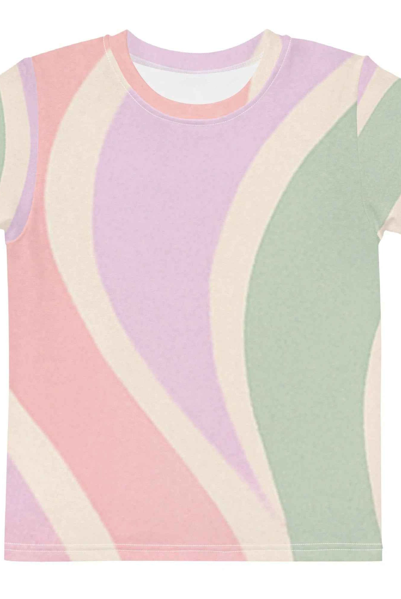 Copacabana Print Kids Crew Neck T-Shirt - Pastel Fantasy