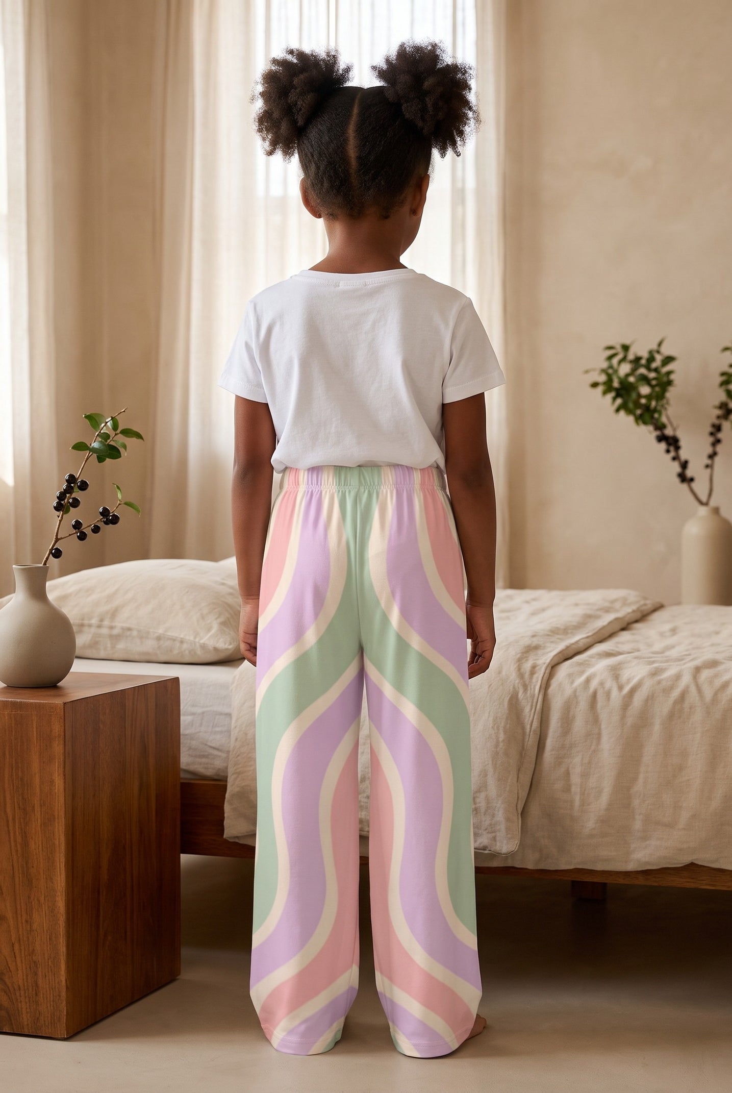 Copacabana Kids Pajama Pants - Pastel Fantasy for Cozy Nights - back view