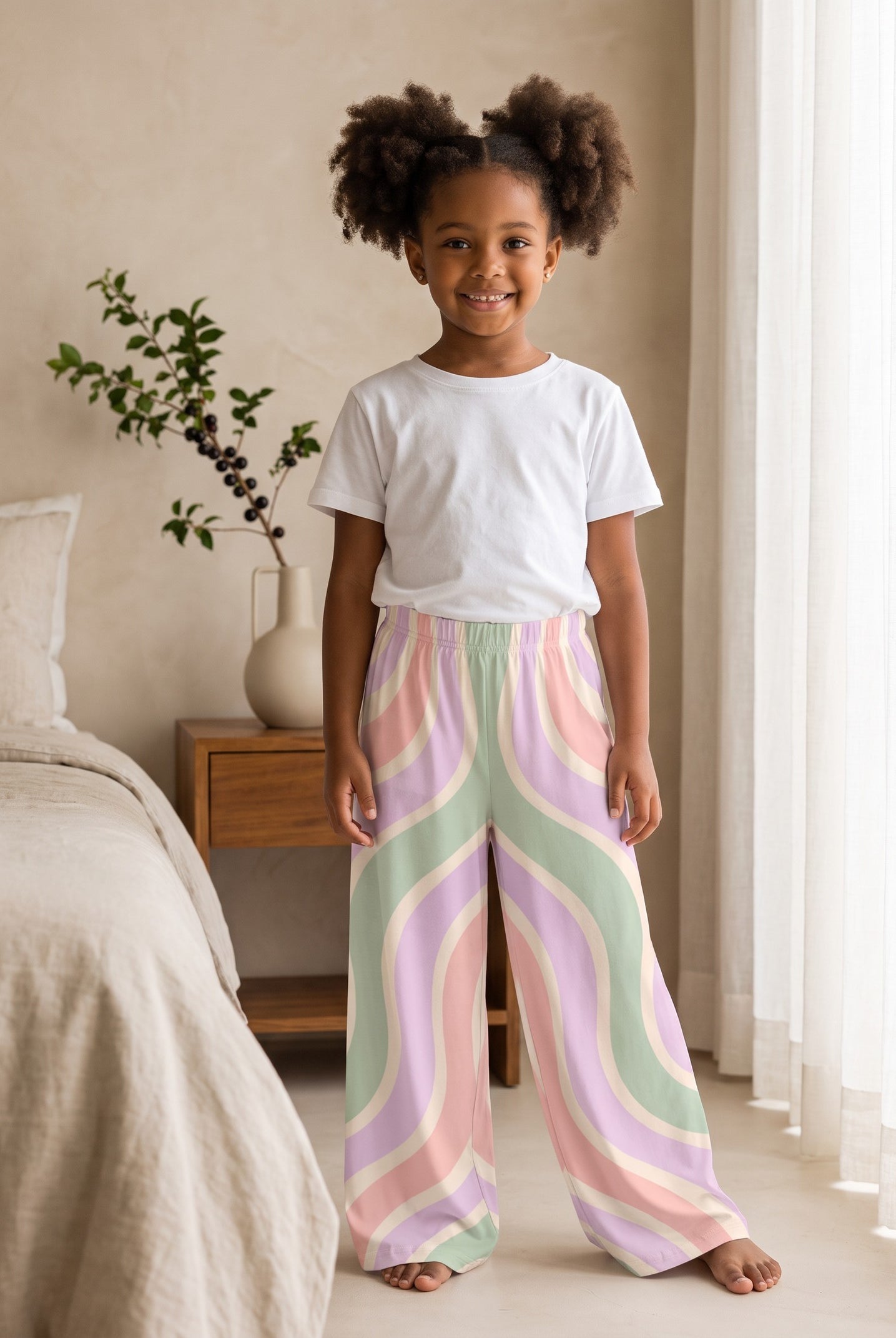 Copacabana Kids Pajama Pants - Pastel Fantasy for Cozy Nights - front view