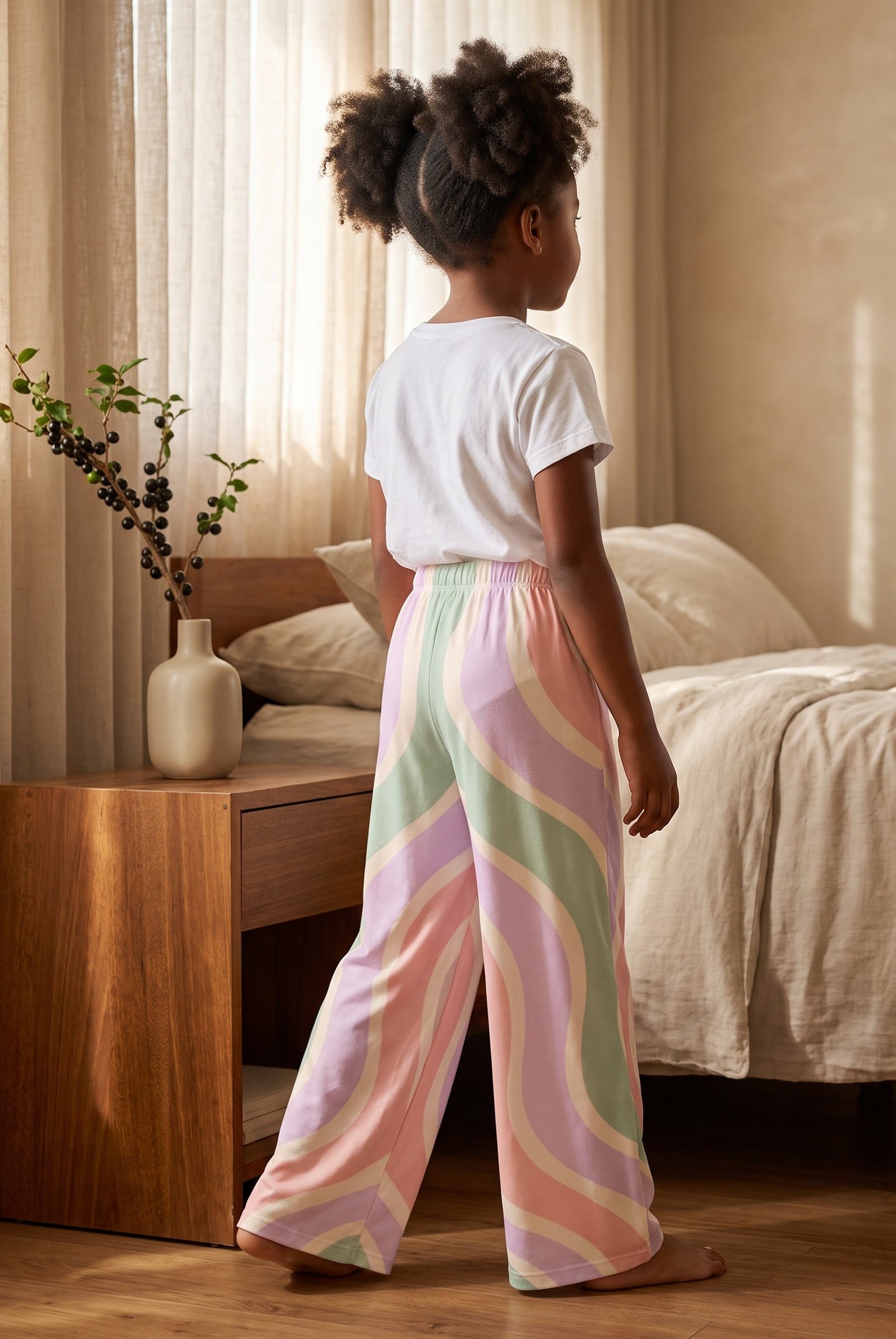 Copacabana Kids Pajama Pants - Pastel Fantasy for Cozy Nights - side view