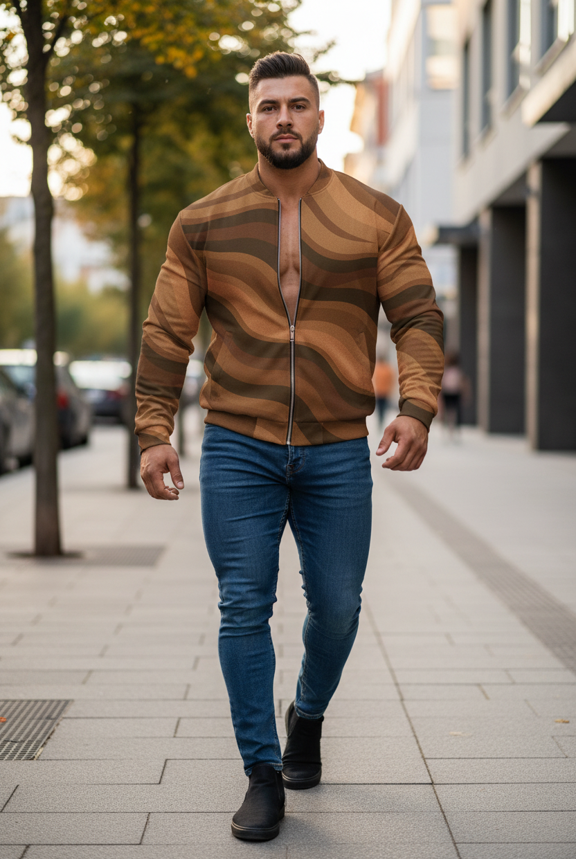 Copacabana Print Jacket - Divine Chocolate - Pip & Moon