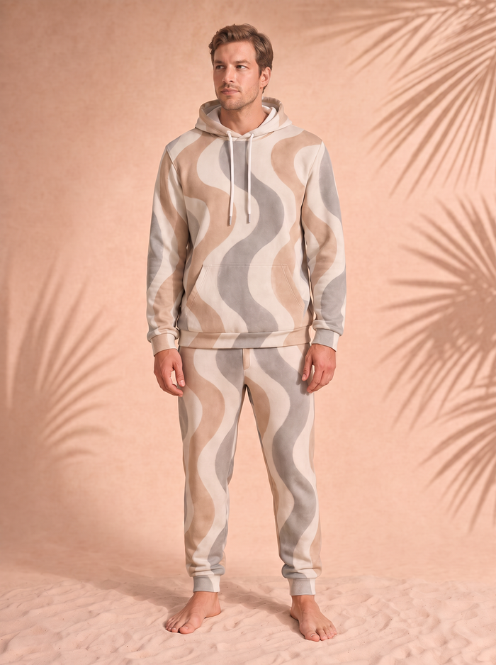 Copacabana Hoodie & Joggers Set – Dune, front view