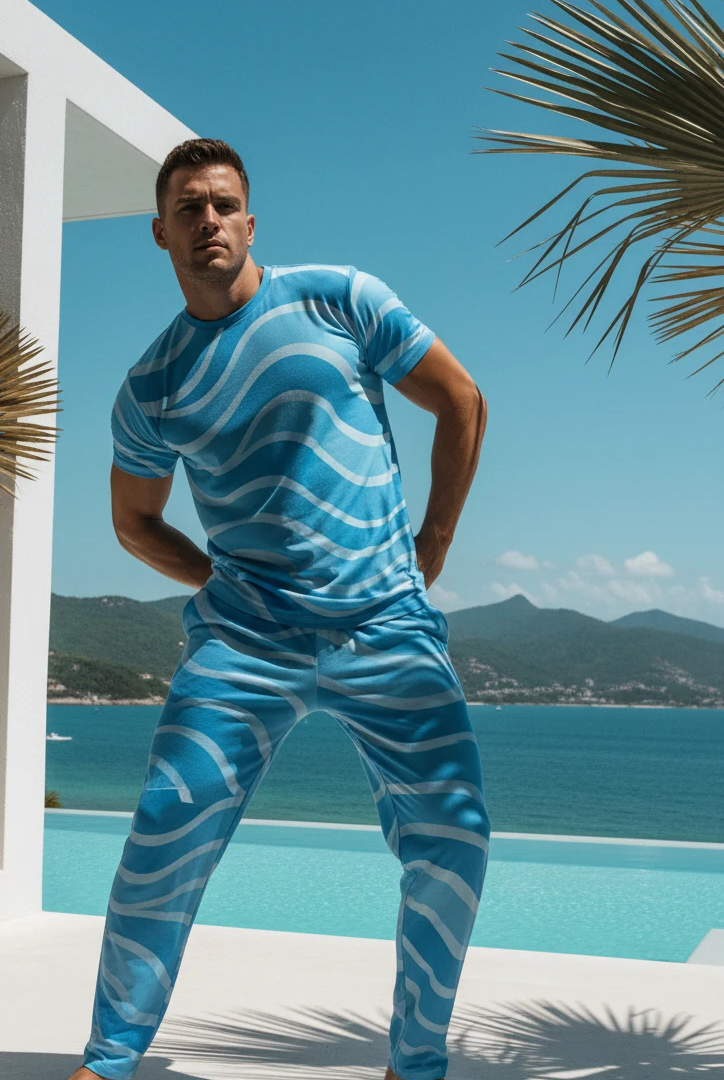 Copacabana Print T-shirt - Ocean by Pip and moon