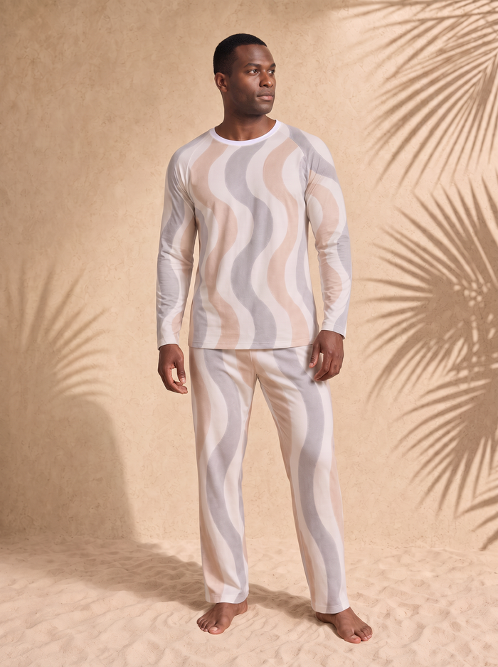 Men's Copacabana Raglan Pajama Set – Dune, front view