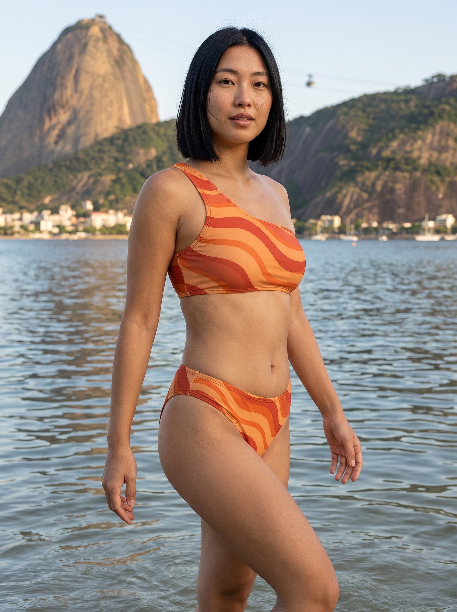 Women's Copacabana One Shoulder Bikini - Laranja - side view
