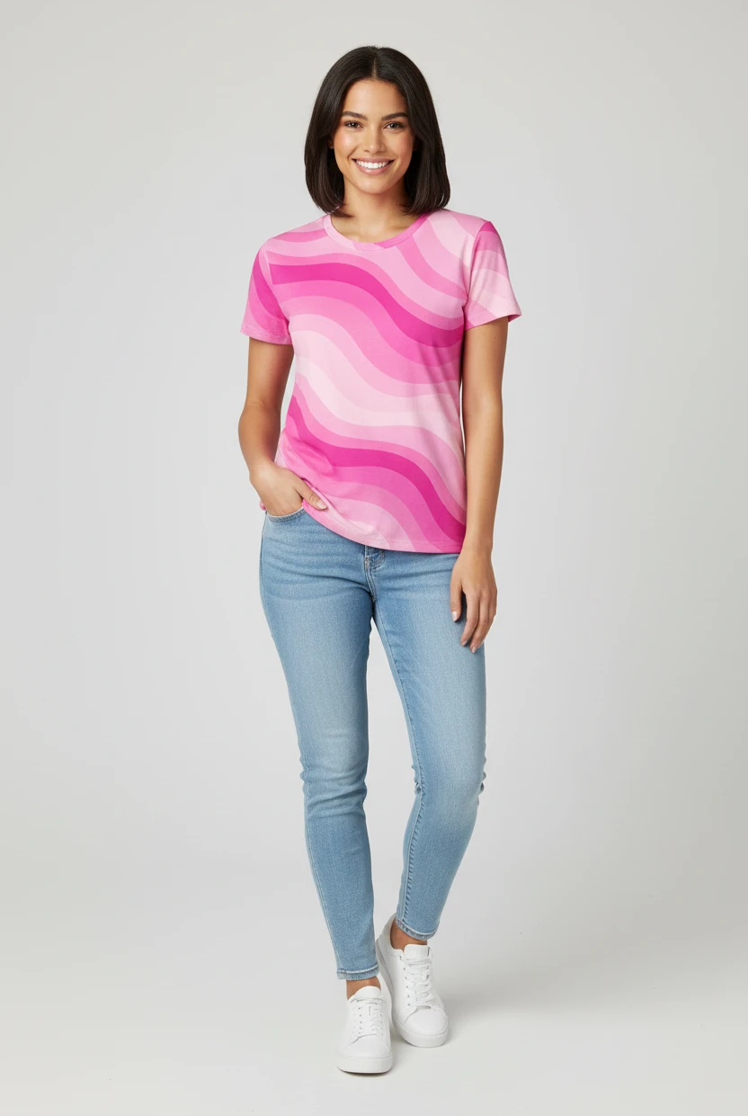 Copacabana Print T-Shirt - Shocking pink by Pip and moon