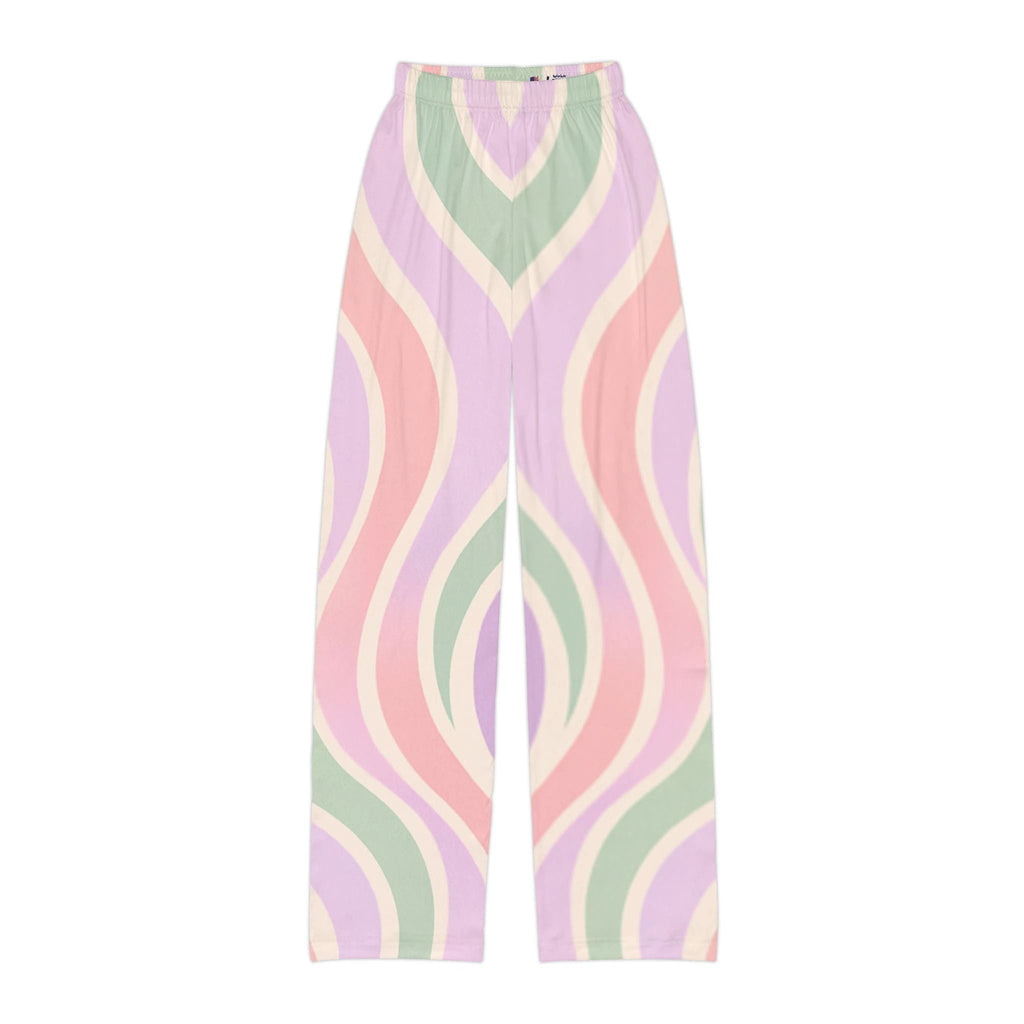 Copacabana print kids pajama pants - Pastel fantasy by Printify