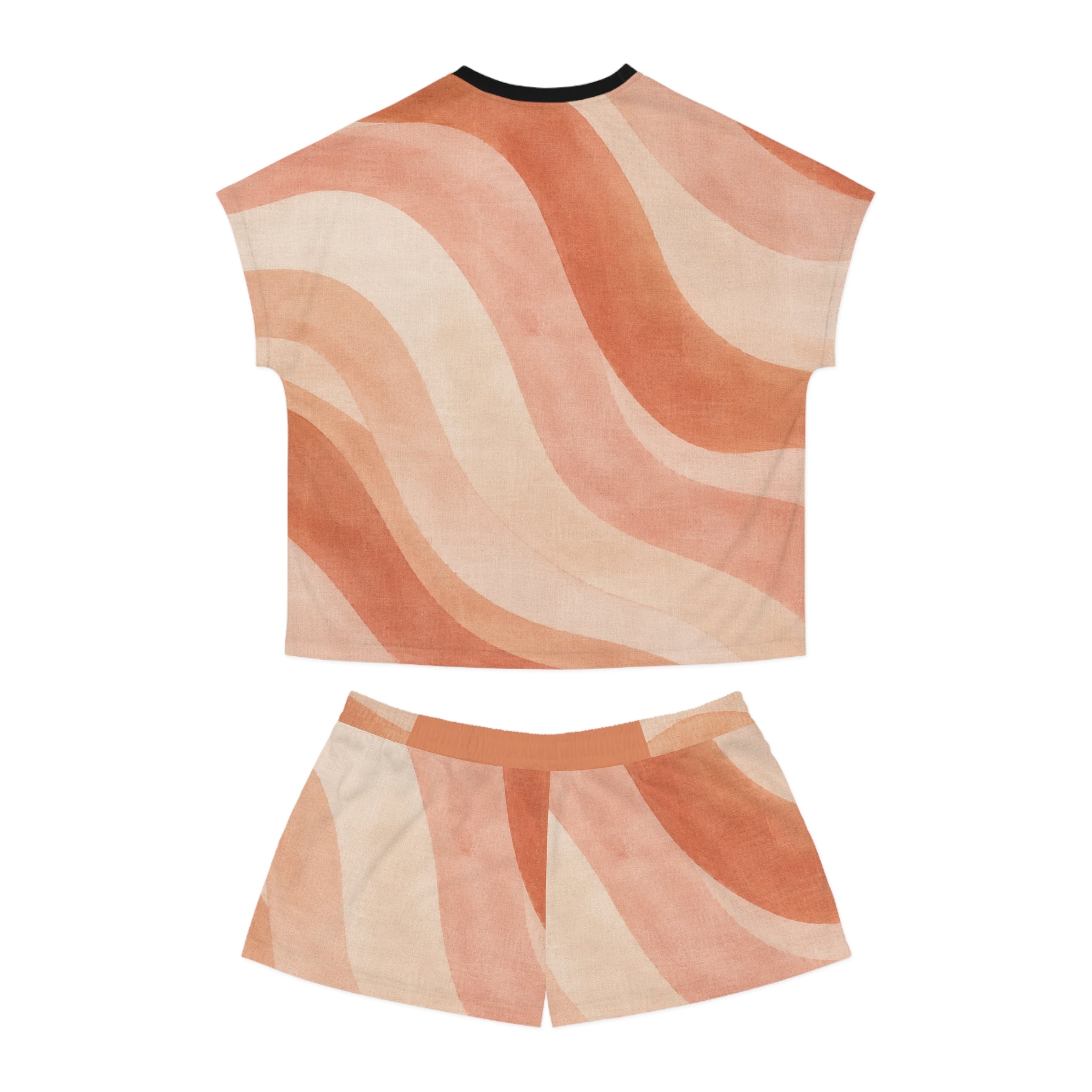 Women's Pink Wave Short Pajama Set — Cozy Sleepwear