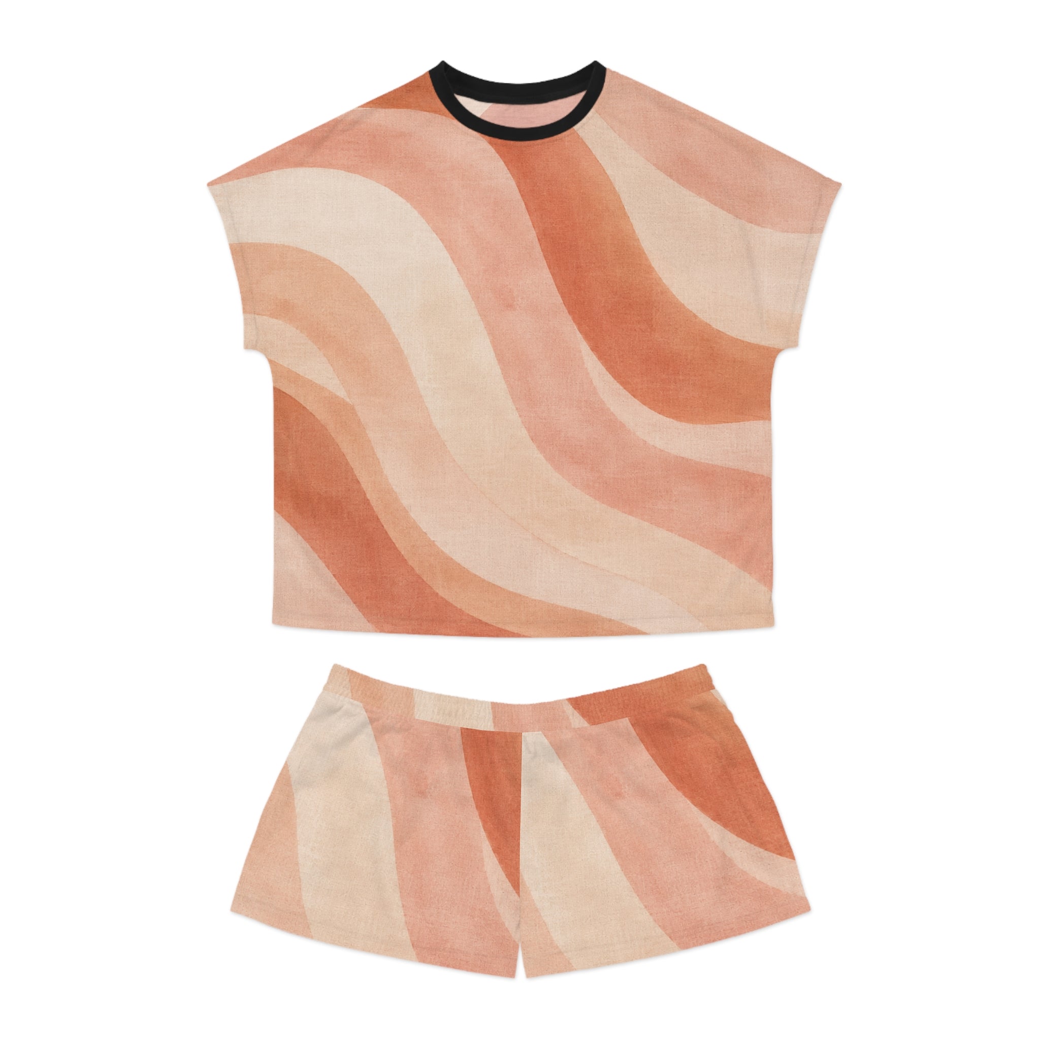 Women's Pink Wave Short Pajama Set — Cozy Sleepwear