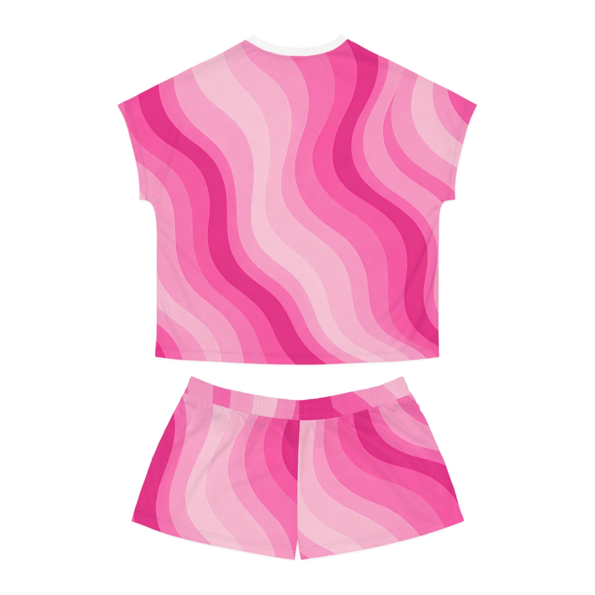 Women's Pink Wave Short Pajama Set — Cozy Sleepwear