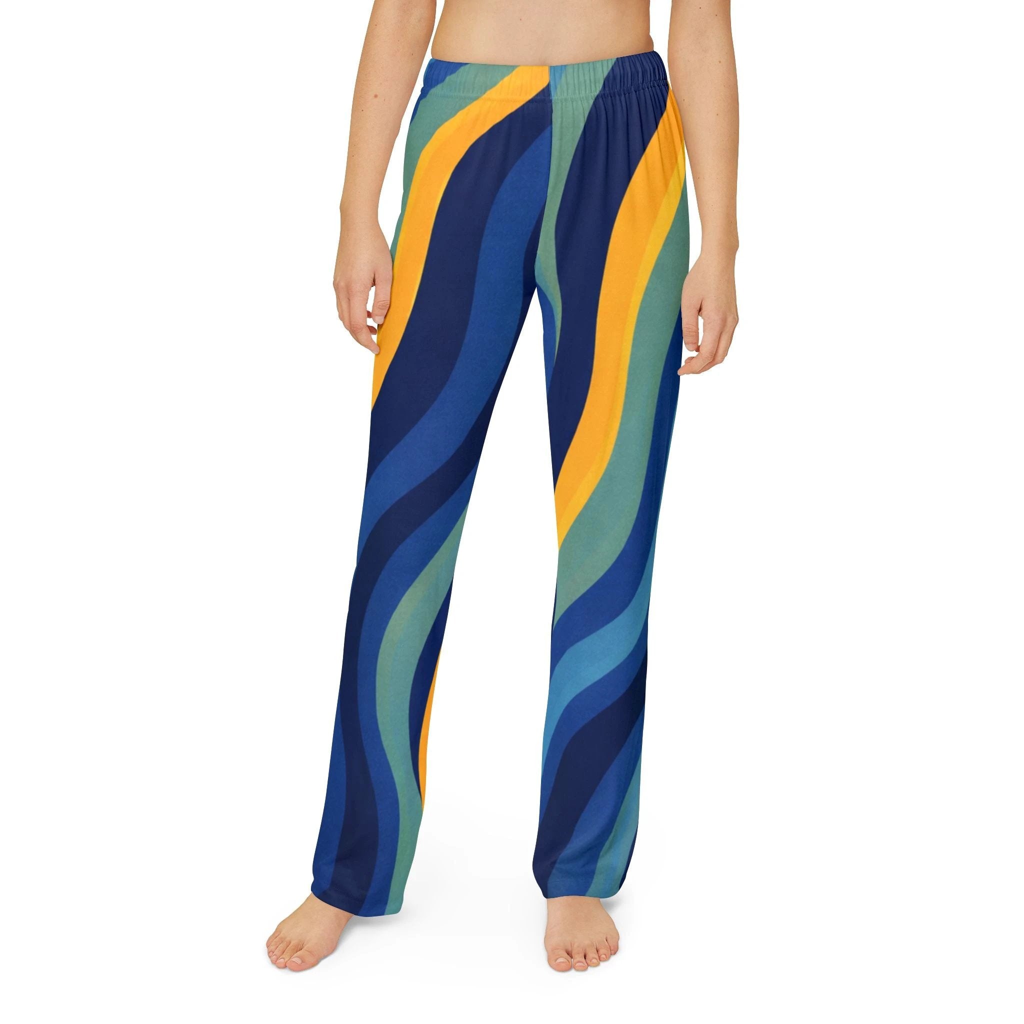 Copacabana print kids pajama pants - Ocean sunset by Printify