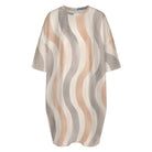 Women's Copacabana flannel nightdress in the Sandstone wave print