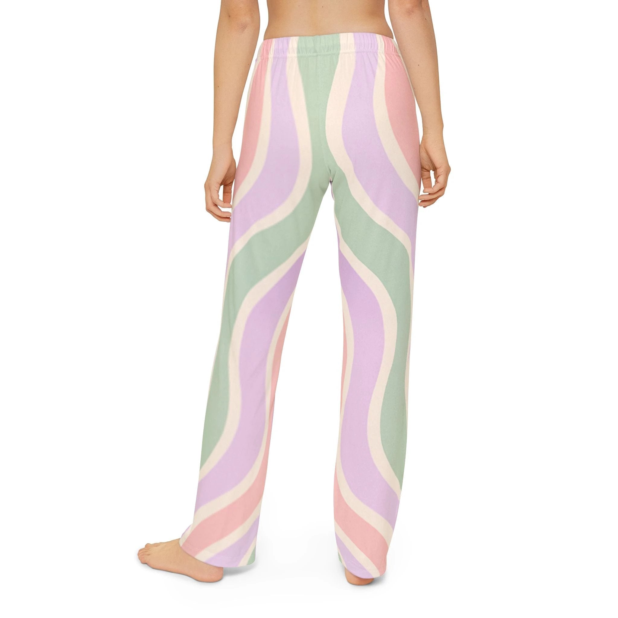 Copacabana print kids pajama pants - Pastel fantasy by Printify