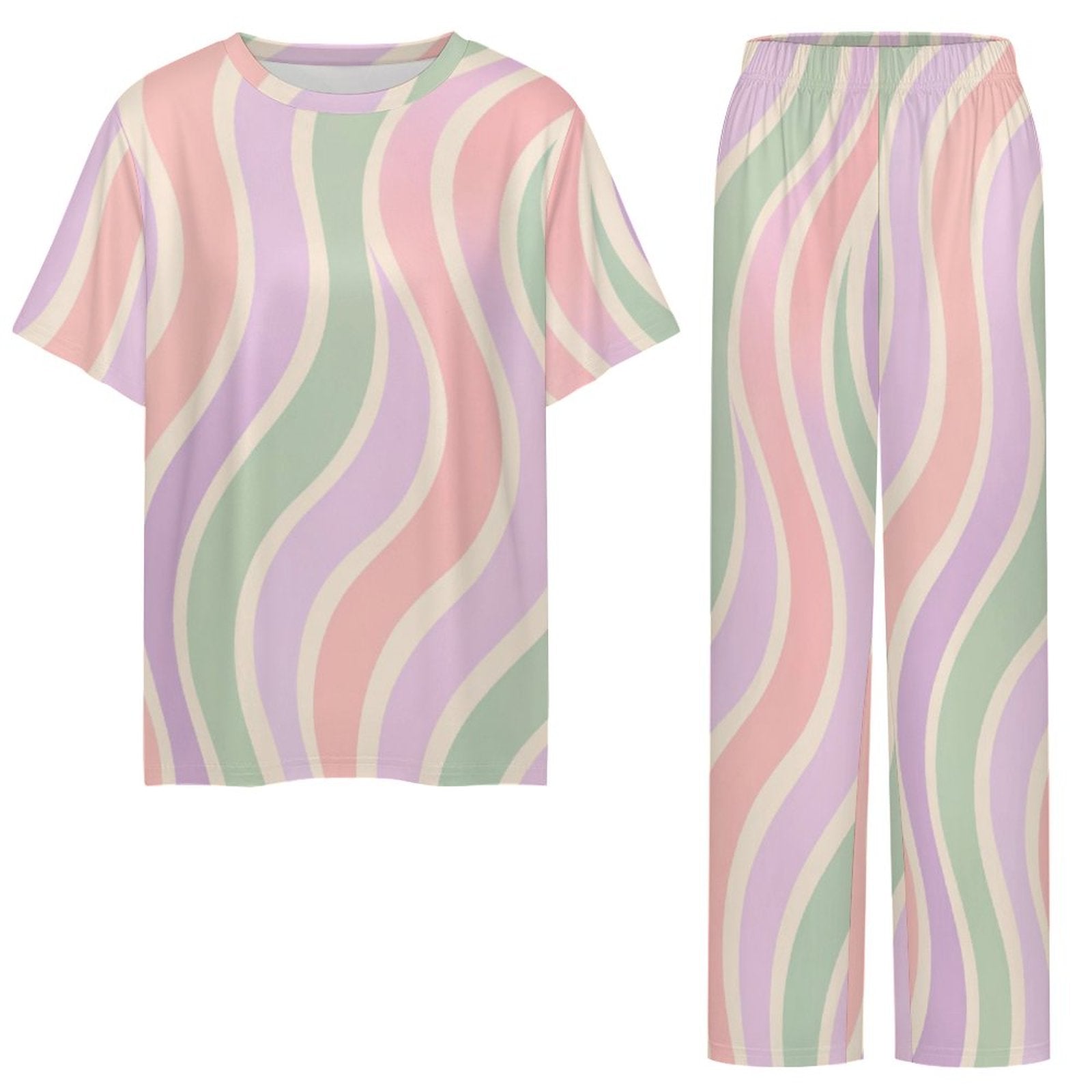 Women's Copacabana Short-Sleeve Pajama Set – Pastel Fantasy