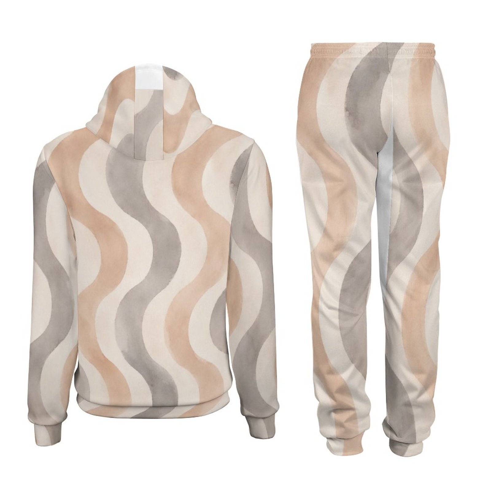 Copacabana unisex hoodie and joggers set in the Sandstone wave print