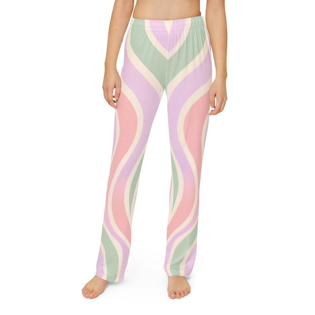 Copacabana print kids pajama pants - Pastel fantasy by Printify