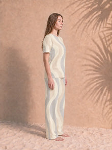 Women's Copacabana Short-Sleeve Pajama Set – Dune, side view