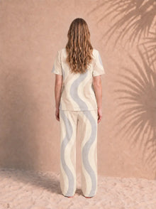 Women's Copacabana Short-Sleeve Pajama Set – Dune, back view