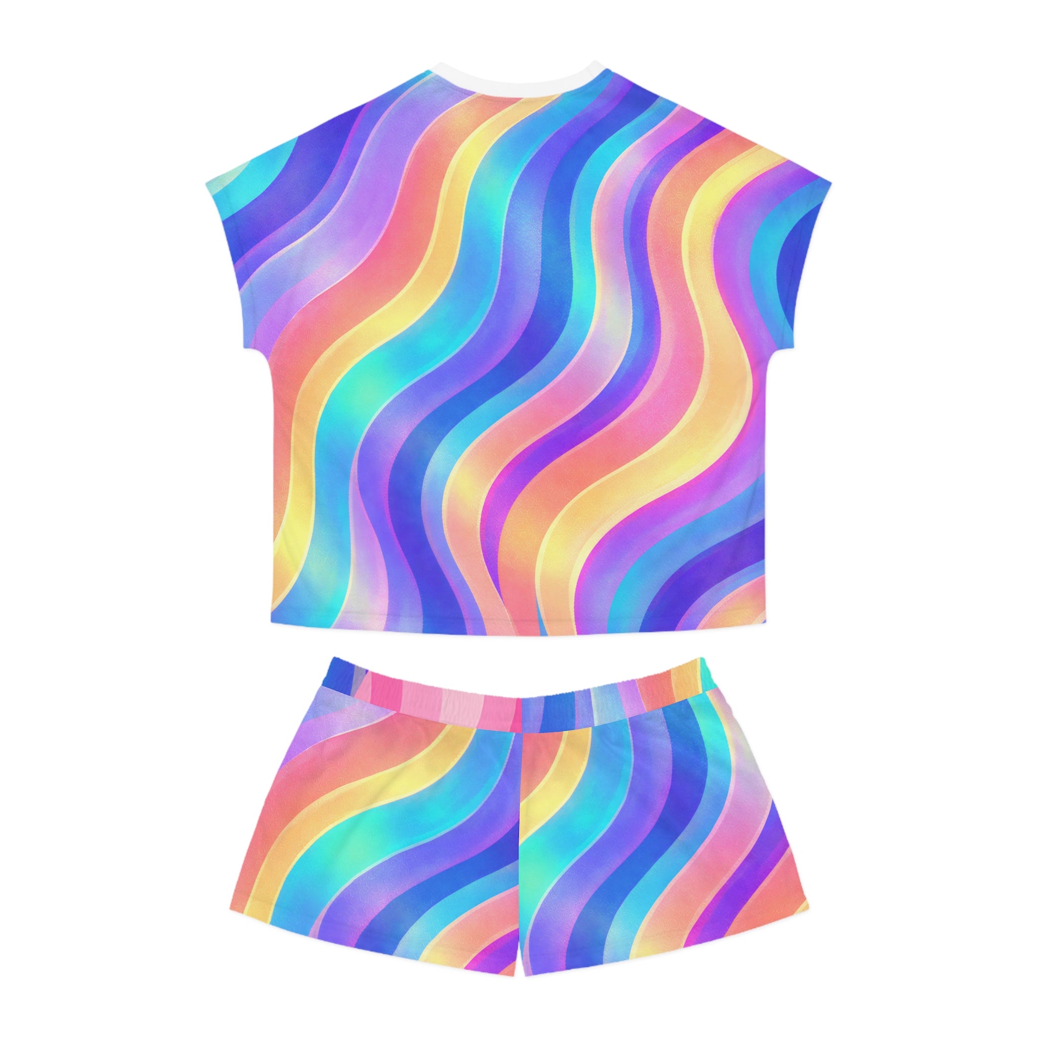 Women's Pink Wave Short Pajama Set — Cozy Sleepwear