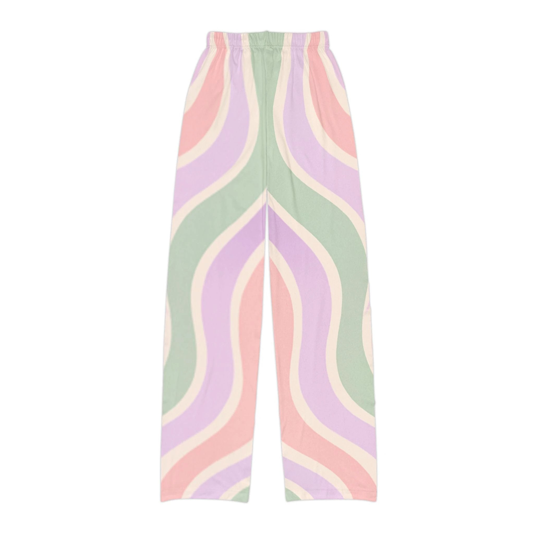 Copacabana print kids pajama pants - Pastel fantasy by Printify