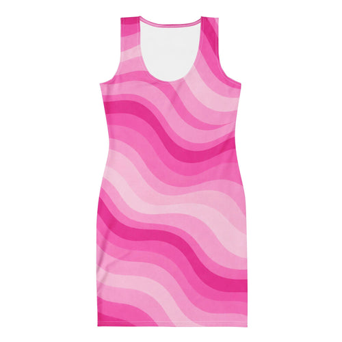 Copacabana Print Bodycon dress - Shocking Pink by Pip and moon