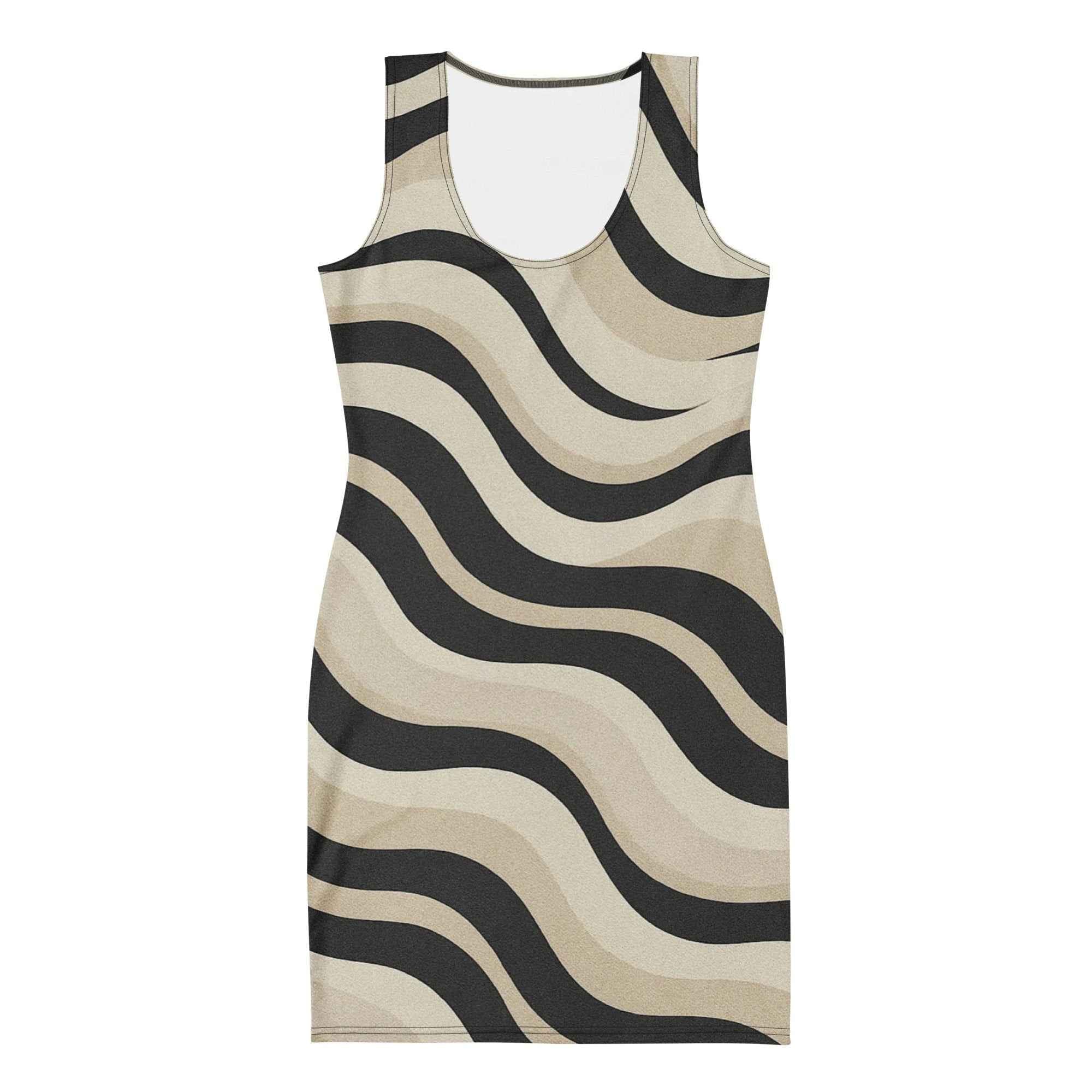 Copacabana Print Bodycon Dress - Sand
