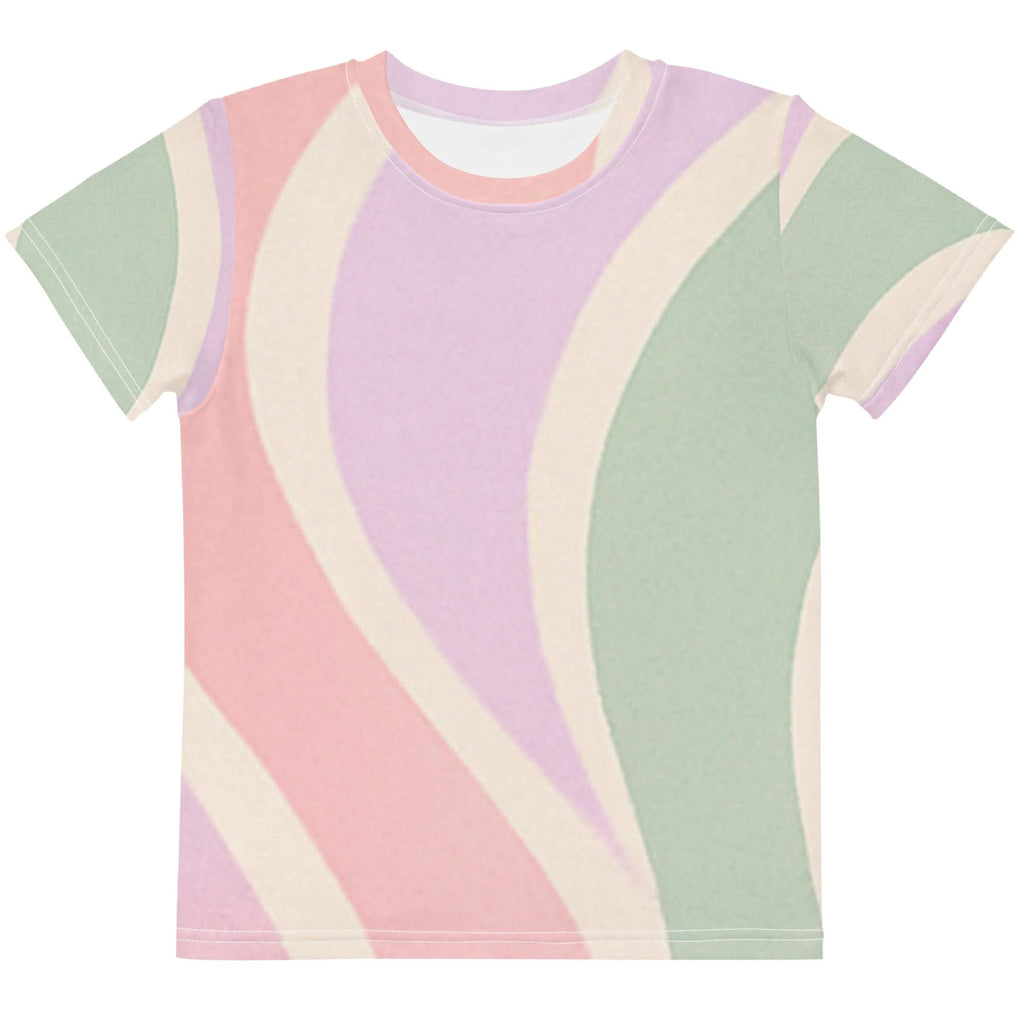 Copacabana Print Kids cotton crew neck t-shirt - Pastel Fantasy by Pip and moon