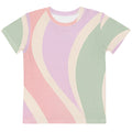 Copacabana Print Kids cotton crew neck t-shirt - Pastel Fantasy by Pip and moon