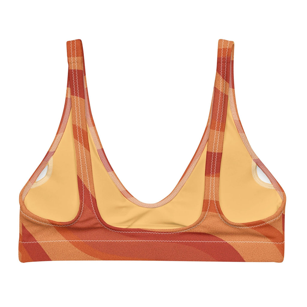 Copacabana Print Recycled padded bikini top - Laranja by Pip and moon