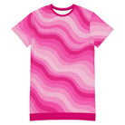 Copacabana Print T-Shirt Dress - Shocking Pink