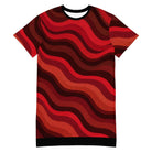 Copacabana Print T-Shirt Dress - Ruby