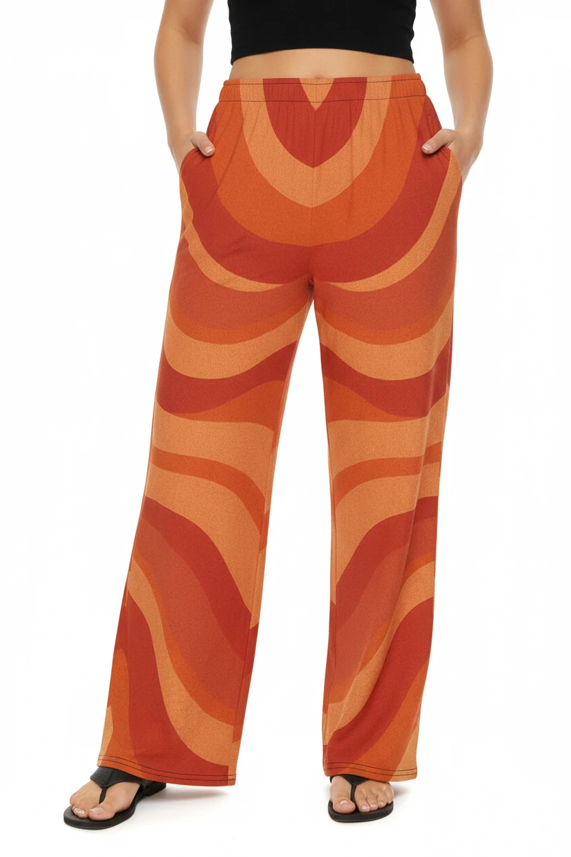 Copacabana Print wide-leg pajama pants - Laranja by Pip and moon