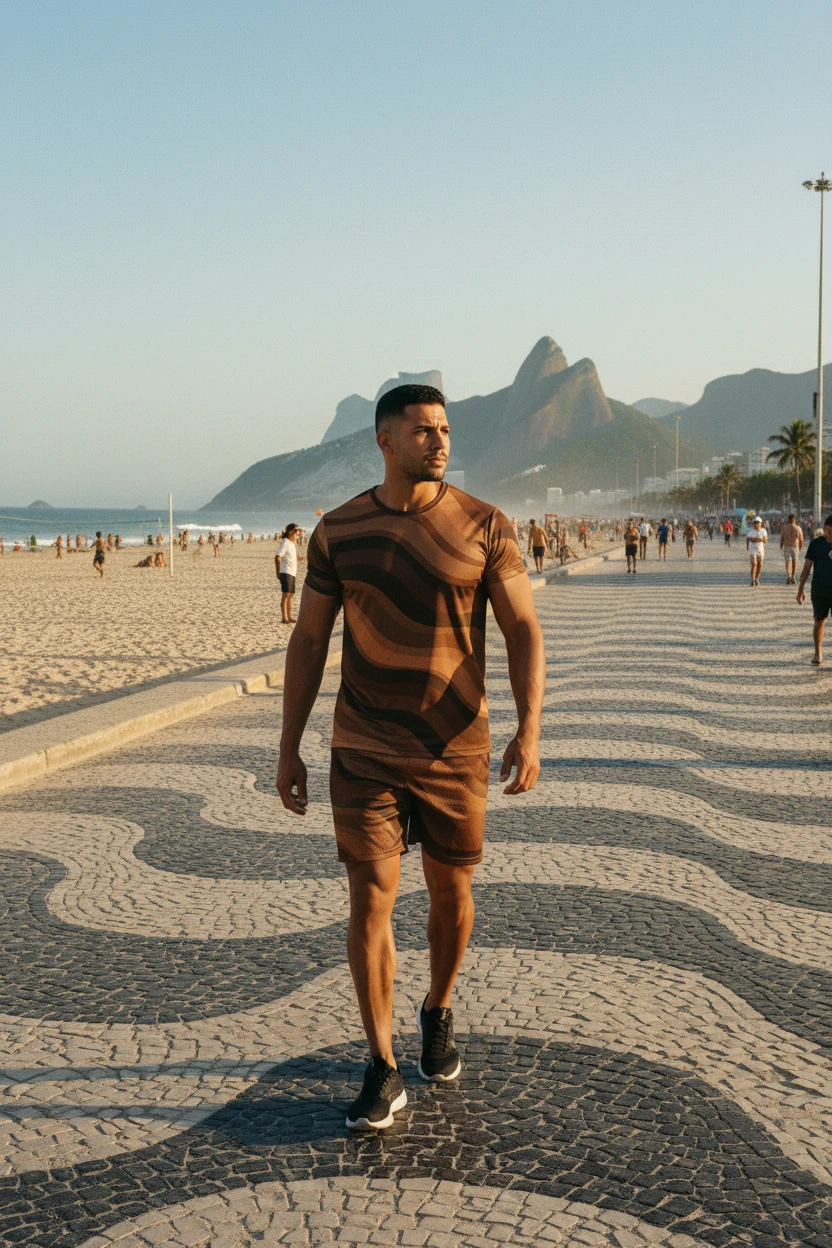 Copacabana Print T-Shirt - Divine Chocolate by Pip and moon