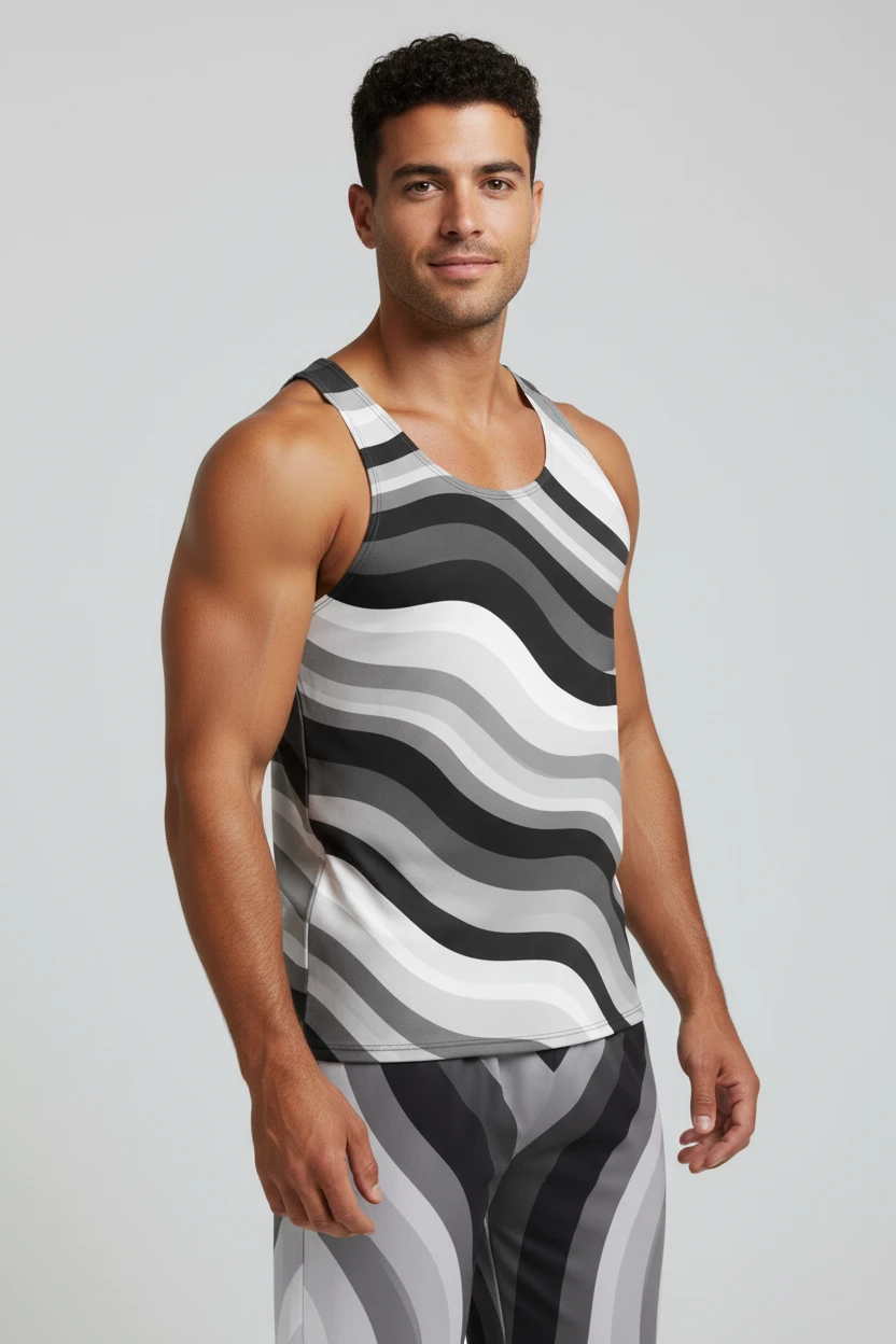 Copacabana Print Tank Top - Monochrome by Pip and moon