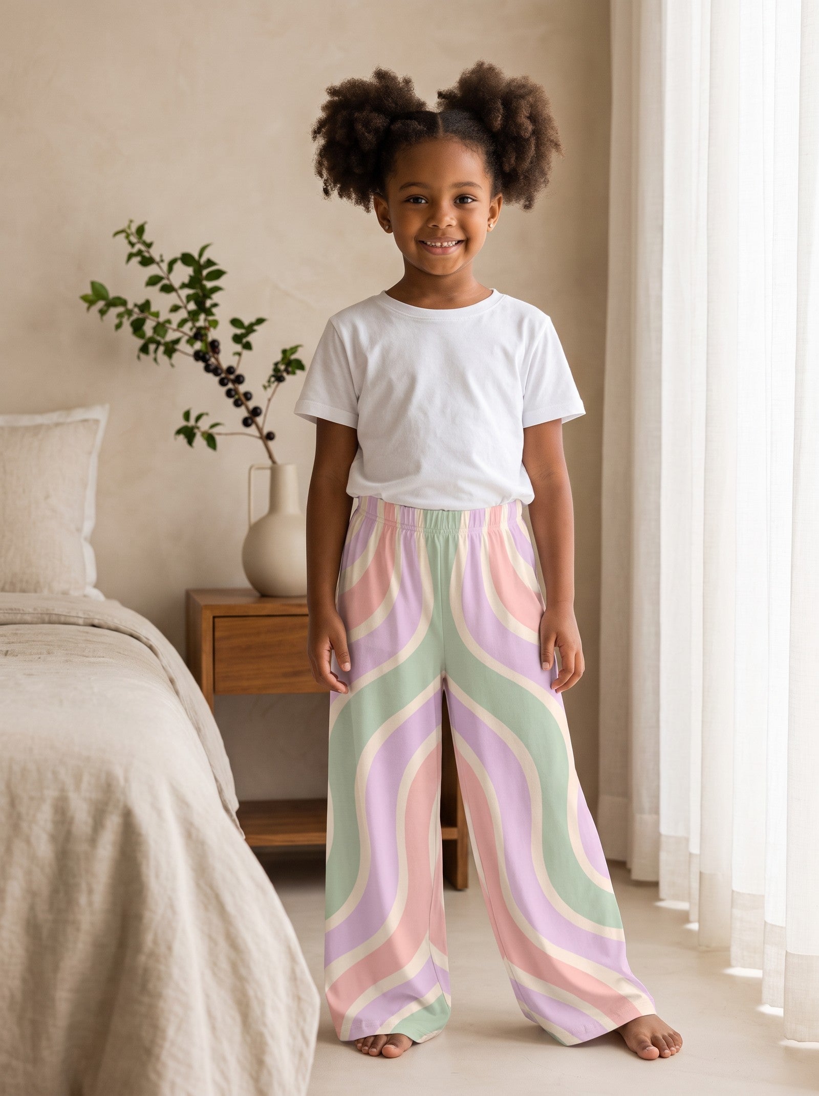 Copacabana Kids Pajama Pants - Pastel Fantasy for Cozy Nights - front view