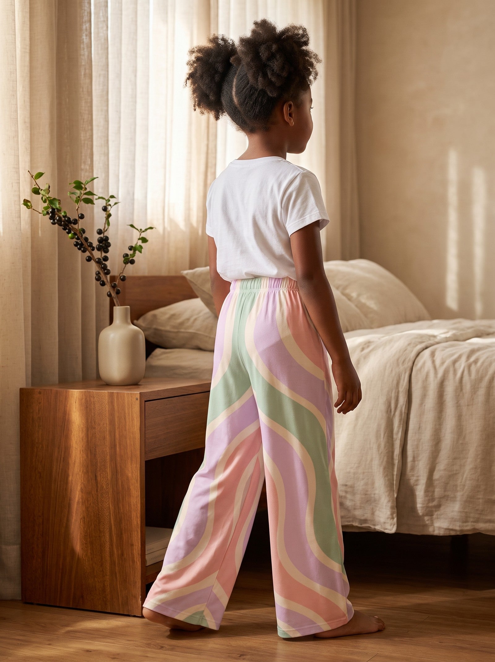 Copacabana Kids Pajama Pants - Pastel Fantasy for Cozy Nights - side view