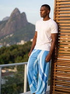 Men's Copacabana Print Pajama Pants – Ocean - side view