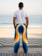 Copacabana Print Pajama Pants Ocean Sunset - Essential Comfort and Style - back view