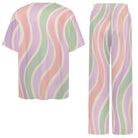 Women's Copacabana short-sleeve pajama set in the Pastel Fantasy wave print
