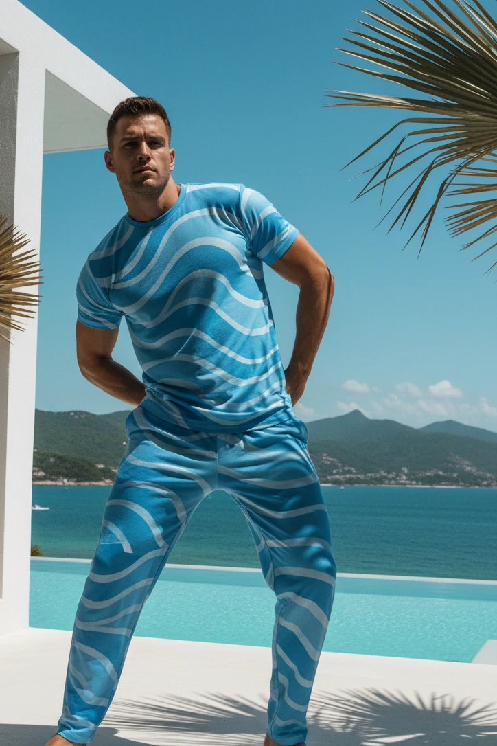 Copacabana Print T-shirt - Ocean by Pip and moon