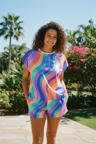 Holographic Shorts Set - Front