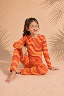 Kids Sleepwear: Copacabana Long-Sleeve Pajama Set – Laranja, alternate view