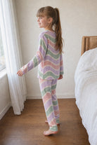 Kids Copacabana Long-Sleeve Pajama Set – Pastel Fantasy - side view