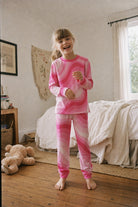 Kids Copacabana Long-Sleeve Pajama Set – Shocking Pink - front view