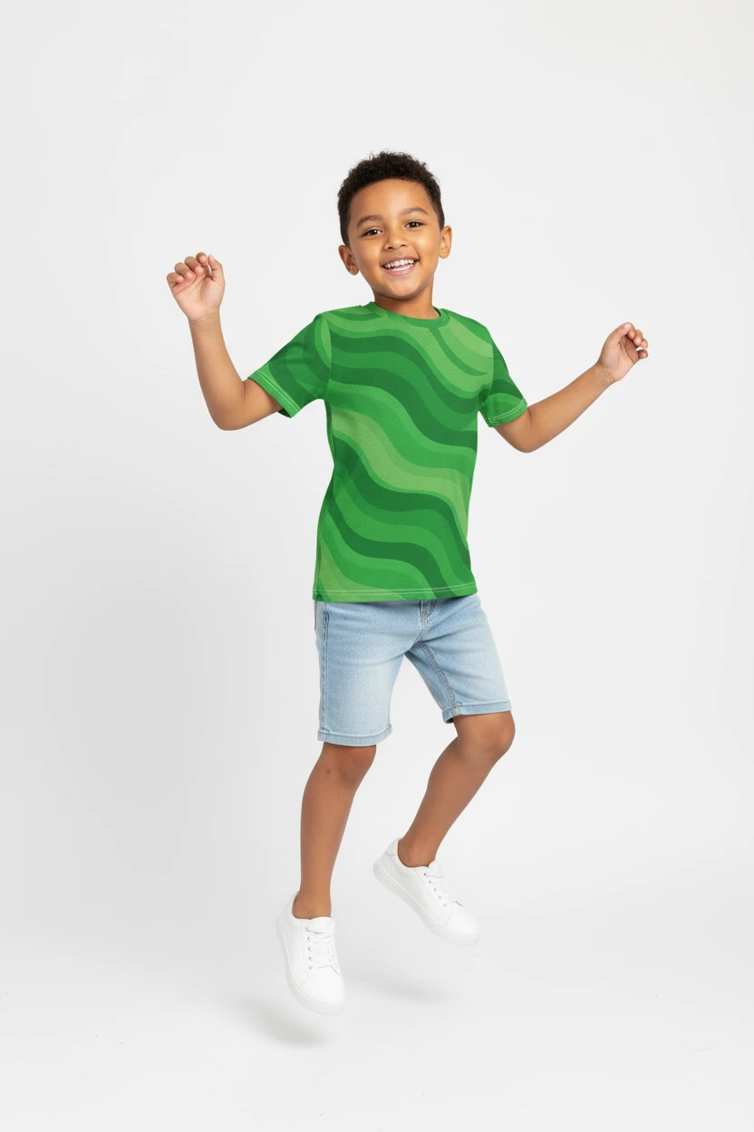 Copacabana Print Kids crew neck t-shirt - Meadowland by Pip and moon