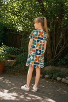Kids Selarón Print Short-Sleeve Dress - back view