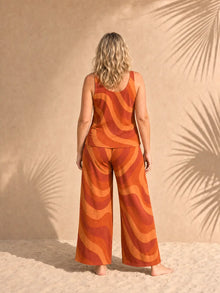 Orange Two Piece Set – Copacabana Laranja Matching Set, back view